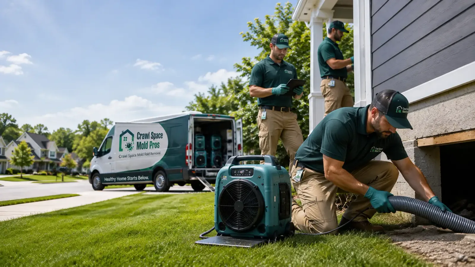 Crawl Space Mold Removal in Franklin, MA